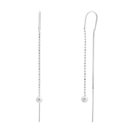 Silver earrings without stones