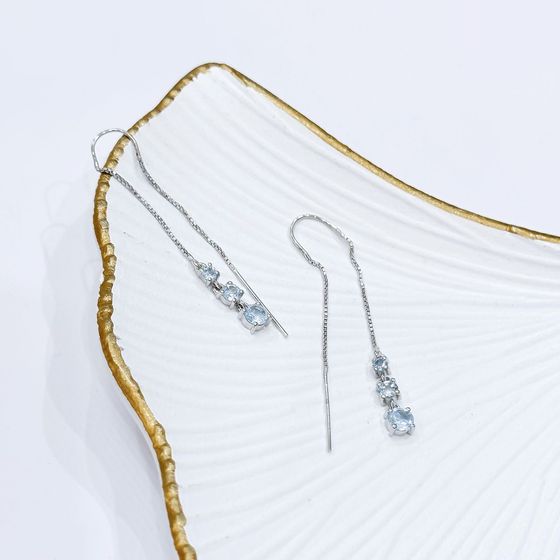 Silver earrings with topaz 2.229ct