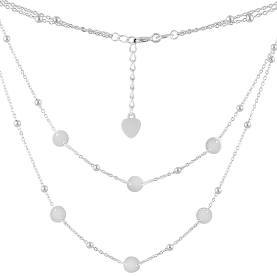 Silver necklace without stones