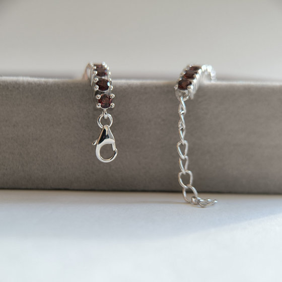 Серебряный браслет с гранатом 6.418ct