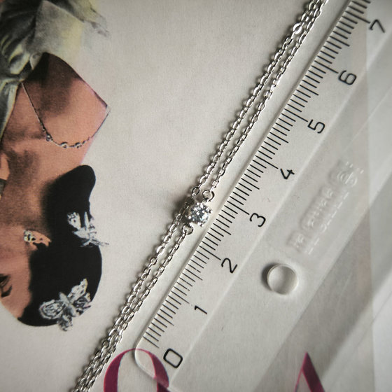 Silver bracelet with cubic zirconia