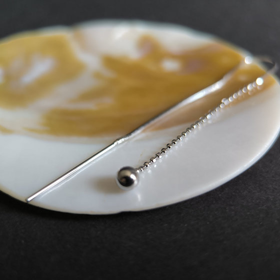 Silver earrings without stones