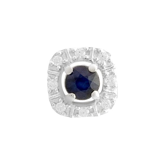 Silver pendant with 0.48ct sapphire and fianites