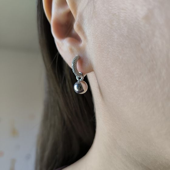 Серебряные серьги с фианитами