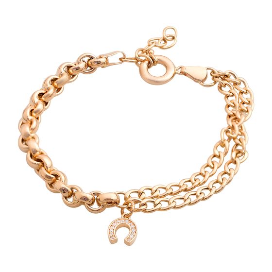 Gold bracelet with 0.14ct fianites