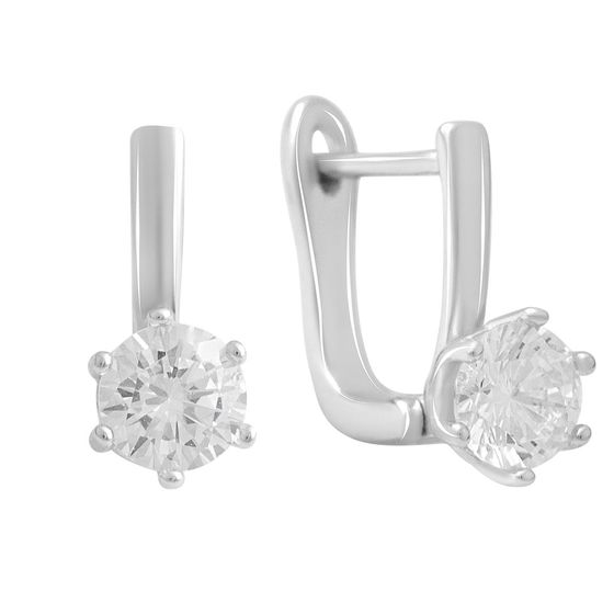 Silver Earrings with Fianites