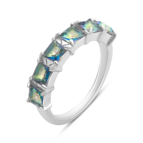 Silver ring with mystic topaz 1.517ct
