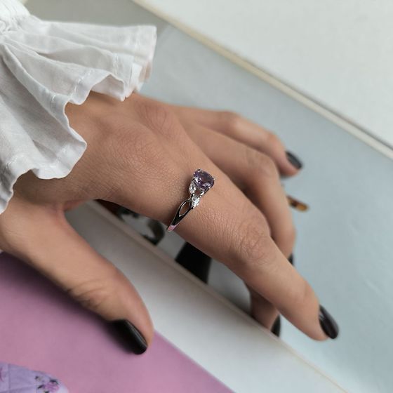 Серебряное кольцо с аметистом 1.55ct