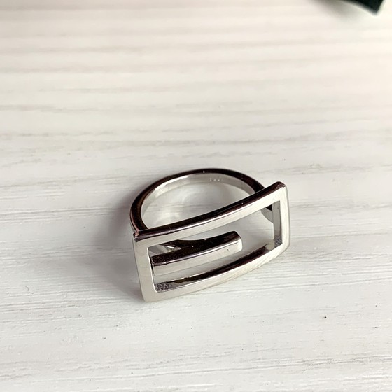 Silver ring without stones
