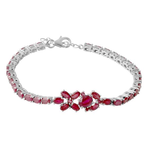 Silver bracelet with ruby 13.3ct