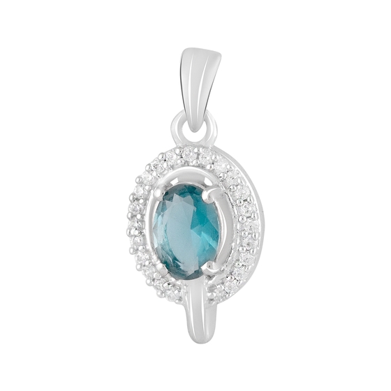 Silver pendant with topaz London Blue 0.86ct